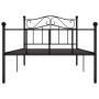 Estructura de cama de metal negro 100x200 cm de vidaXL, Camas y somieres - Ref: Foro24-284524, Precio: 101,91 €, Descuento: %