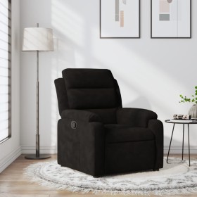 Sillón reclinable de terciopelo negro en Sillones | Comprar online en Foru.es