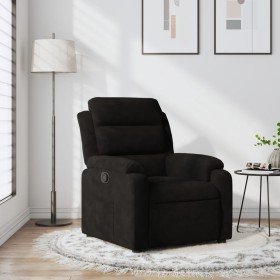 Sillón reclinable de terciopelo negro en Sillones | Comprar online en Foru.es