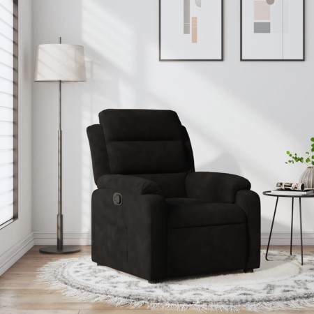 Sillón reclinable de terciopelo negro en Sillones | Comprar online en Foru.es