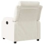 Sillón reclinable terciopelo blanco crema en Sillones | Comprar online en Foru.es