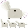 Sillón reclinable terciopelo blanco crema en Sillones | Comprar online en Foru.es