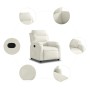 Sillón reclinable terciopelo blanco crema en Sillones | Comprar online en Foru.es