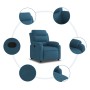 Sillón reclinable de terciopelo azul en Sillones | Comprar online en Foru.es