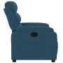 Sillón reclinable de terciopelo azul en Sillones | Comprar online en Foru.es