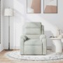 Sillón reclinable de masaje terciopelo gris claro en Sillones | Comprar online en Foru.es