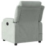 Sillón reclinable de masaje terciopelo gris claro en Sillones | Comprar online en Foru.es