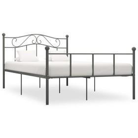Estructura de cama de metal gris 160x200 cm de vidaXL, Camas y somieres - Ref: Foro24-284534, Precio: 136,73 €, Descuento: %