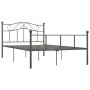 Estructura de cama de metal gris 160x200 cm de vidaXL, Camas y somieres - Ref: Foro24-284534, Precio: 136,73 €, Descuento: %