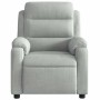 Sillón reclinable de masaje terciopelo gris claro en Sillones | Comprar online en Foru.es