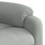 Sillón reclinable de masaje terciopelo gris claro en Sillones | Comprar online en Foru.es