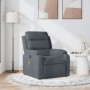 Sillón de masaje reclinable de terciopelo gris oscuro en Sillones | Comprar online en Foru.es