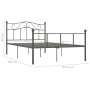 Estructura de cama de metal gris 160x200 cm de vidaXL, Camas y somieres - Ref: Foro24-284534, Precio: 136,73 €, Descuento: %