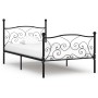 Estructura de cama con somier metal negro 90x200 cm de vidaXL, Camas y somieres - Ref: Foro24-284454, Precio: 115,46 €, Descu...