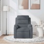 Sillón de masaje reclinable de terciopelo gris oscuro en Sillones | Comprar online en Foru.es