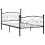 Estructura de cama con somier metal negro 90x200 cm de vidaXL, Camas y somieres - Ref: Foro24-284454, Precio: 113,68 €, Descu...