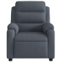 Sillón de masaje reclinable de terciopelo gris oscuro en Sillones | Comprar online en Foru.es