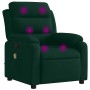 Sillón de masaje reclinable de terciopelo verde oscuro en Sillones | Comprar online en Foru.es