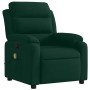 Sillón de masaje reclinable de terciopelo verde oscuro en Sillones | Comprar online en Foru.es