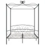 Gray metal canopy bed frame 160x200 cm by vidaXL, Beds and slatted bases - Ref: Foro24-284484, Price: 220,62 €, Discount: %