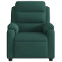 Sillón de masaje reclinable de terciopelo verde oscuro en Sillones | Comprar online en Foru.es