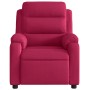 Sillón de masaje reclinable de terciopelo vino tinto en Sillones | Comprar online en Foru.es