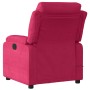 Sillón de masaje reclinable de terciopelo vino tinto en Sillones | Comprar online en Foru.es