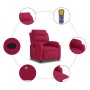 Sillón de masaje reclinable de terciopelo vino tinto en Sillones | Comprar online en Foru.es