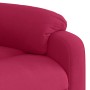 Sillón de masaje reclinable de terciopelo vino tinto en Sillones | Comprar online en Foru.es