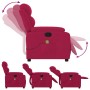 Sillón de masaje reclinable de terciopelo vino tinto en Sillones | Comprar online en Foru.es