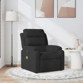 Sillón de masaje reclinable de terciopelo negro en Sillones | Comprar online en Foru.es
