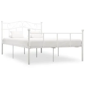 White metal bed frame 120x200 cm by vidaXL, Beds and slatted bases - Ref: Foro24-284518, Price: 127,20 €, Discount: %