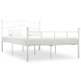 Estructura de cama de metal blanco 120x200 cm de vidaXL, Camas y somieres - Ref: Foro24-284518, Precio: 138,47 €, Descuento: %