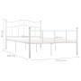 Estructura de cama de metal blanco 120x200 cm de vidaXL, Camas y somieres - Ref: Foro24-284518, Precio: 138,47 €, Descuento: %
