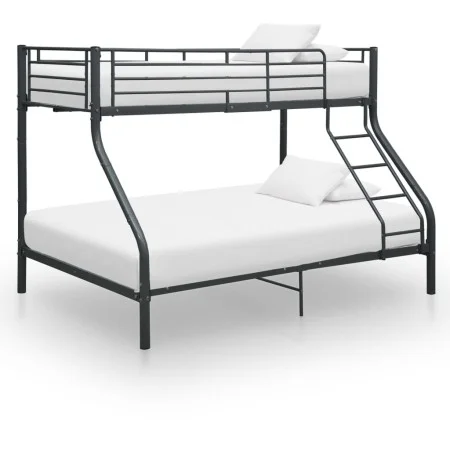 Estructura de litera de metal negro 140x200 cm/90x200 cm de vidaXL, Camas y somieres - Ref: Foro24-287905, Precio: 322,80 €, ...
