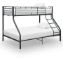 Estructura de litera de metal negro 140x200 cm/90x200 cm de vidaXL, Camas y somieres - Ref: Foro24-287905, Precio: 315,39 €, ...
