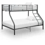 Estructura de litera de metal negro 140x200 cm/90x200 cm de vidaXL, Camas y somieres - Ref: Foro24-287905, Precio: 322,80 €, ...