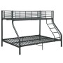 Estructura de litera de metal negro 140x200 cm/90x200 cm de vidaXL, Camas y somieres - Ref: Foro24-287905, Precio: 315,39 €, ...