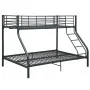 Estructura de litera de metal negro 140x200 cm/90x200 cm de vidaXL, Camas y somieres - Ref: Foro24-287905, Precio: 322,80 €, ...