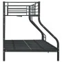 Estructura de litera de metal negro 140x200 cm/90x200 cm de vidaXL, Camas y somieres - Ref: Foro24-287905, Precio: 322,80 €, ...