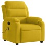 Sillón de masaje reclinable de terciopelo amarillo en Sillones | Comprar online en Foru.es