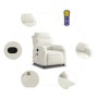 Sillón de masaje reclinable de terciopelo crema en Sillones | Comprar online en Foru.es