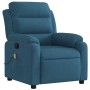 Sillón de masaje reclinable de terciopelo azul en Sillones | Comprar online en Foru.es