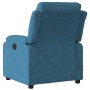 Sillón de masaje reclinable de terciopelo azul en Sillones | Comprar online en Foru.es