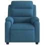 Sillón de masaje reclinable de terciopelo azul en Sillones | Comprar online en Foru.es