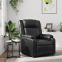 Sillón reclinable de cuero sintético negro en Sillones | Comprar online en Foru.es