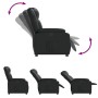 Sillón reclinable de cuero sintético negro en Sillones | Comprar online en Foru.es