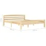 Estructura de cama de madera de pino maciza 160x200 cm de vidaXL, Camas y somieres - Ref: Foro24-322065, Precio: 128,95 €, De...