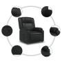 Sillón reclinable de cuero sintético negro en Sillones | Comprar online en Foru.es
