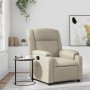 Sillón reclinable de cuero sintético crema en Sillones | Comprar online en Foru.es